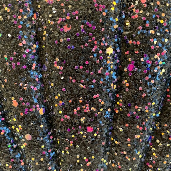 Glam Clam / Sparkle Seashell Crossbody Handbag /Black w/ Multi Color- NWT - Picture 6 of 9